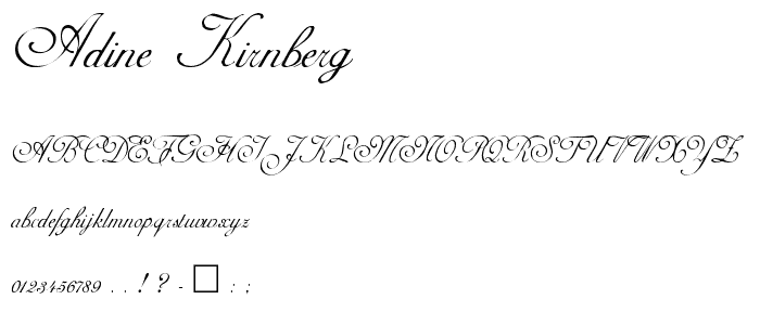Adine Kirnberg font